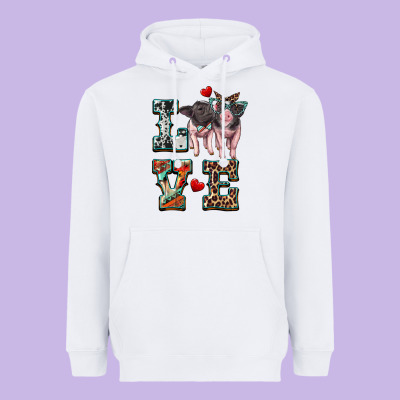 Love Baby Pigs Heavyweight Hoodie Designed By Artiststas