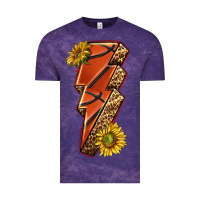 Cloud Purple sport basketball lightning bolt Vintage Tee - texasbilliewilder