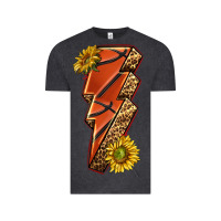 Vintage Black sport basketball lightning bolt Vintage Tee - texasbilliewilder