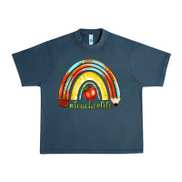 Midnight Navy teacher life with rainbow Urban Heavy Tee - texasbilliewilder