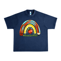 Navy teacher life with rainbow Urban Heavy Tee - texasbilliewilder