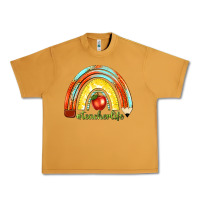 Peanut Butter teacher life with rainbow Urban Heavy Tee - texasbilliewilder