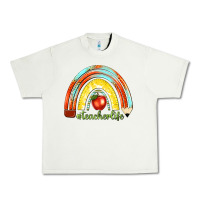 Pistachio teacher life with rainbow Urban Heavy Tee - texasbilliewilder