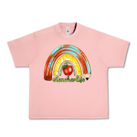 Salmon teacher life with rainbow Urban Heavy Tee - texasbilliewilder
