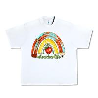 White teacher life with rainbow Urban Heavy Tee - texasbilliewilder