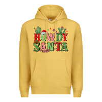 Antique Gold howdy santa Premium Hoodie - MaliasSmallBusiness