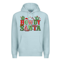 Blue Mist howdy santa Premium Hoodie - MaliasSmallBusiness