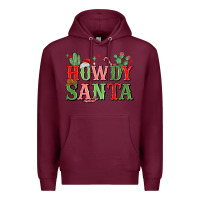 Burgundy howdy santa Premium Hoodie - MaliasSmallBusiness