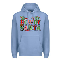 Colony Blue howdy santa Premium Hoodie - MaliasSmallBusiness