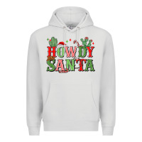 Dove Grey howdy santa Premium Hoodie - MaliasSmallBusiness