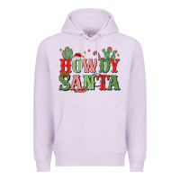Lilac howdy santa Premium Hoodie - MaliasSmallBusiness