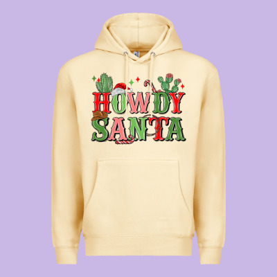 Howdy Santa Premium Hoodie Designed By Maliassmallbusiness