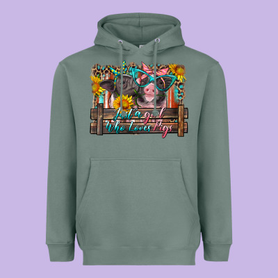Just A Girl Who Loves Pigs Heavyweight Hoodie Designed By Artiststas