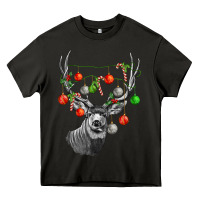 Asphalt Mule deer with Heavy Core Tee - LillyAllenDesigns