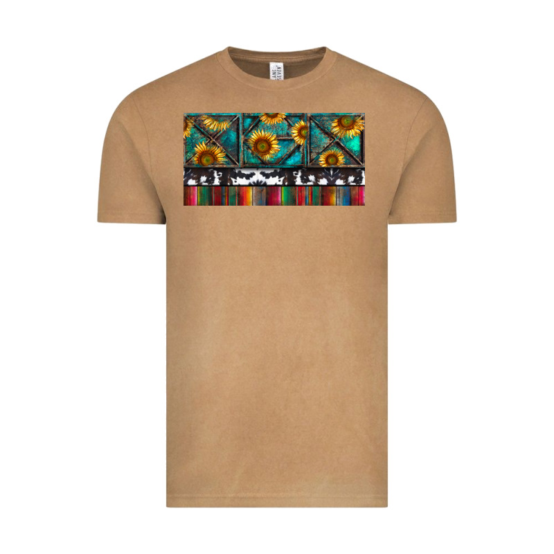 Rusty Sunflowers With Cowhide And Turquoise Vintage Tee by RanaPortraitStore | Teevron