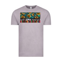 Vintage Zinc Rusty Sunflowers with Cowhide and Turquoise Vintage Tee - RanaPortraitStore