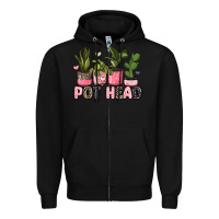 Black pot head plants Zipper Hoodie - JahusDesignShop