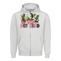 Dove Grey pot head plants Zipper Hoodie - JahusDesignShop