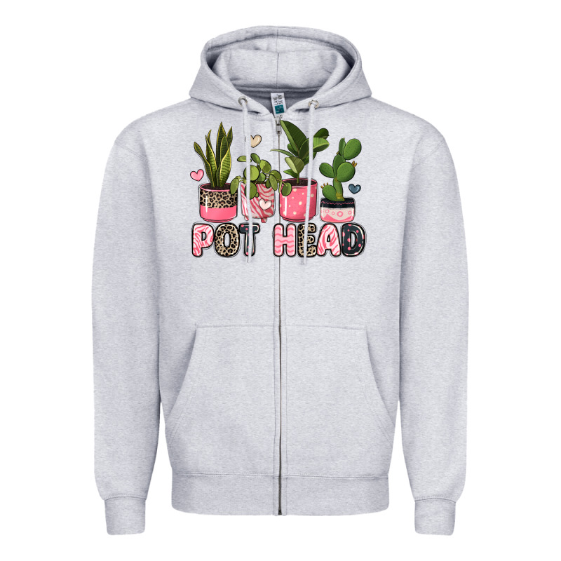 Pot Head Plants Zipper Hoodie by JahusDesignShop | Teevron