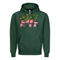 Sports Green pot head plants Zipper Hoodie - JahusDesignShop