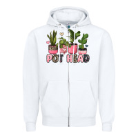 White pot head plants Zipper Hoodie - JahusDesignShop