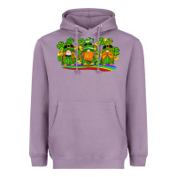 Lavender st patricks day gnomes shamrock gold rainbow Heavyweight Hoodie - Artiststas