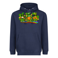 Navy st patricks day gnomes shamrock gold rainbow Heavyweight Hoodie - Artiststas