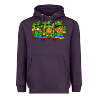 Plum st patricks day gnomes shamrock gold rainbow Heavyweight Hoodie - Artiststas