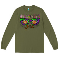 Army Green halloween girl Long Sleeve Tee - CowhideDigitalArt