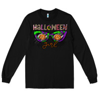 Black halloween girl Long Sleeve Tee - CowhideDigitalArt