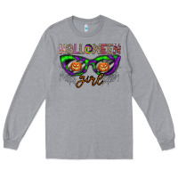 Heather Grey halloween girl Long Sleeve Tee - CowhideDigitalArt
