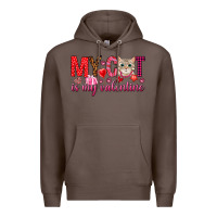 Coffee my cat is my valentine Premium Hoodie - NancyCooperArtShop