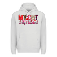 Dove Grey my cat is my valentine Premium Hoodie - NancyCooperArtShop