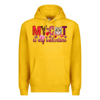 Lemon my cat is my valentine Premium Hoodie - NancyCooperArtShop
