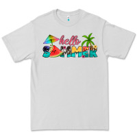 Dove Grey hello summer Premium Tee - Artiststas