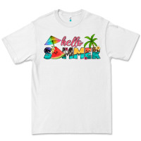 White hello summer Premium Tee - Artiststas