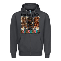Smoke everything is better with dachshunds Zipper Hoodie - JahusDesignShop