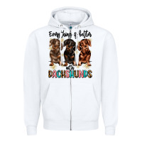 White everything is better with dachshunds Zipper Hoodie - JahusDesignShop