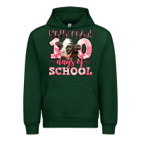 Forest Green holy cow 100 days of school Urban Hoodie - LillyAllenDesigns