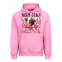 Fuchsia Pink holy cow 100 days of school Urban Hoodie - LillyAllenDesigns