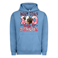 Pigment Pebble Blue holy cow 100 days of school Urban Hoodie - LillyAllenDesigns