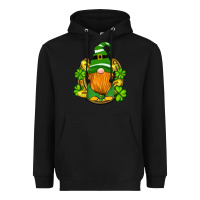 Black st patricks day gnomes horseshoe shamrock gold Heavyweight Hoodie - Artiststas