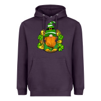 Plum st patricks day gnomes horseshoe shamrock gold Heavyweight Hoodie - Artiststas