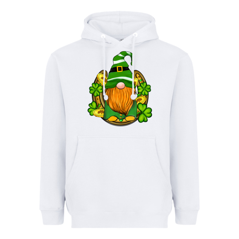 St Patricks Day Gnomes Horseshoe Shamrock Gold Heavyweight Hoodie by Artiststas | Teevron