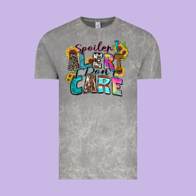 Spoiler Alert I Don't Care Vintage Tee Designed By Zillion Design Studio