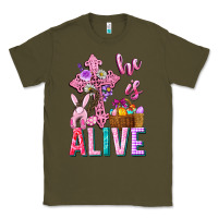 Army Green he is alive easter Classic Tee - Neo Western