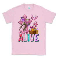 Bubblegum Pink he is alive easter Classic Tee - Neo Western