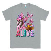 Heather Grey he is alive easter Classic Tee - Neo Western