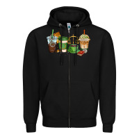 Black lawyer coffee cups Zipper Hoodie - AdoDesignShop