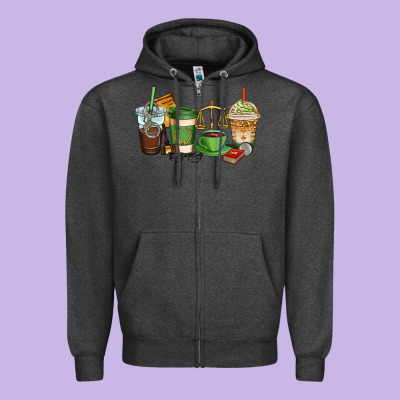 Lawyer Coffee Cups Zipper Hoodie Designed By Adodesignshop